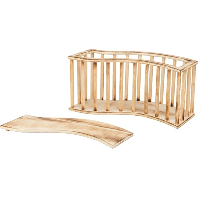 Râtelier à foin Trixie avec couvercle en bois flammé