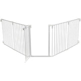 Barrière de fermeture pour chien en métal Trixie 5 pièces avec porte blanche