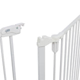 Barrière de fermeture pour chien en métal Trixie 5 pièces avec porte blanche