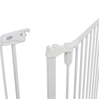Barrière de fermeture pour chien en métal Trixie 5 pièces avec porte blanche