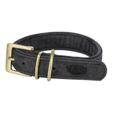Trixie collier pour chien pur cuir noir