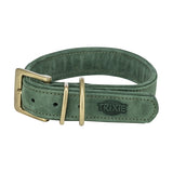 Trixie collier pour chien pur cuir vert sauge