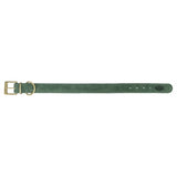 Trixie collier pour chien pur cuir vert sauge