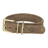 Trixie collier pour chien pur cuir marron