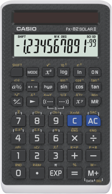 Casio calculatrice scientifique fx-82 solaire noir