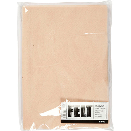 Creativ company hobby feutre beige clair A4, 10 feuilles
