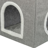 Trixie panier pour chat maison pour chat nora soft 2 étages gris clair