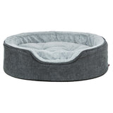 Trixie vital lit pour chien lino soft ovale gris gris clair