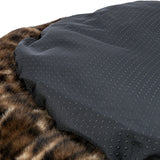 Trixie lit pour chien leo peluche ronde douce imprimé léopard marron