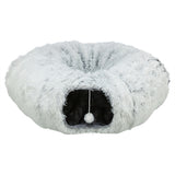 Trixie Harvey peluche tunnel de jeu beignet blanc gris