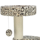 Trixie arbre à chat imprimé léopard léopard rond crème