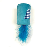 Happy pet tabby patch oiseau hochet et rouleau bleu