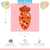 Jouet d'intelligence de puzzle de carotte de patch de tabby d'animal familier heureux