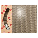 Trixie griffoir coeurs avec boules rectangulaire en carton abricot
