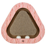 Trixie planche à gratter coeurs avec boules triangulaires en carton saumon