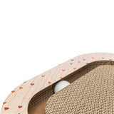 Trixie griffoir coeurs avec boules triangulaires en carton abricot