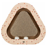 Trixie griffoir coeurs avec boules triangulaires en carton abricot