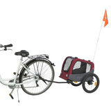Trixie remorque vélo pour chien gris rouge