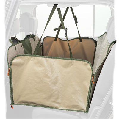 Couverture de protection voiture Trixie avec housse réversible vert olive beige