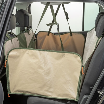 Couverture de protection voiture Trixie avec housse réversible vert olive beige