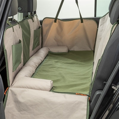 Couverture de protection voiture Trixie avec housse réversible vert olive beige