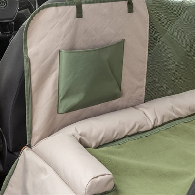 Couverture de protection voiture Trixie avec housse réversible vert olive beige