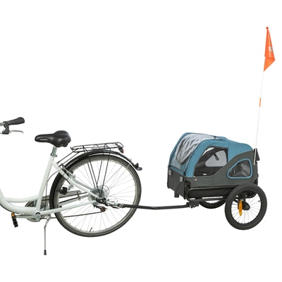 Trixie remorque à vélo jusqu'à 23 kg bleu gris