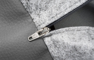 Housse de panier pour chien en cuir artificiel Bia bed gris