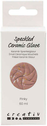 Creativ company vernis céramique moucheté, 999-1060 °c, opaque, rosé, 60 ml 1 flacon