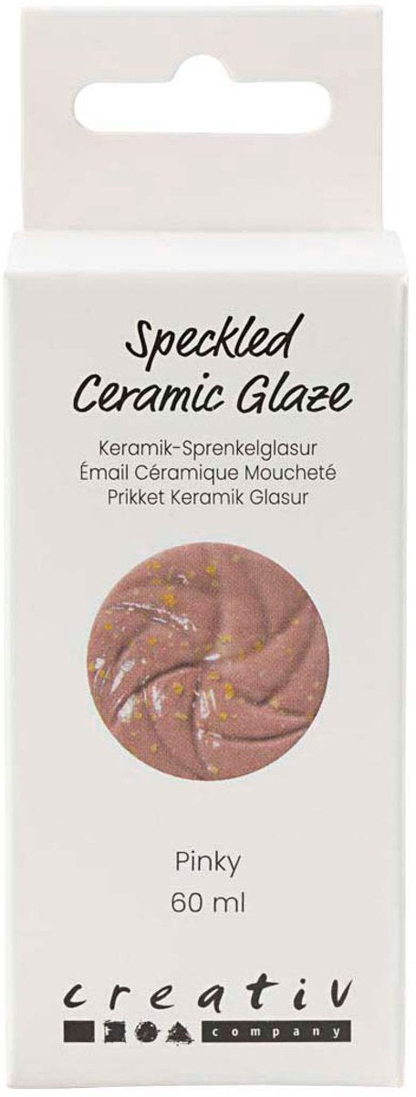 Creativ company vernis céramique moucheté, 999-1060 °c, opaque, rosé, 60 ml 1 flacon