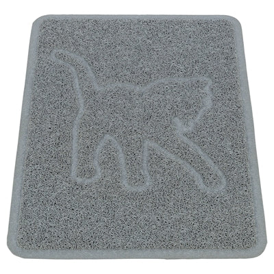 Trixie kattenbakmat kattensilhouet pvc lichtgrijs