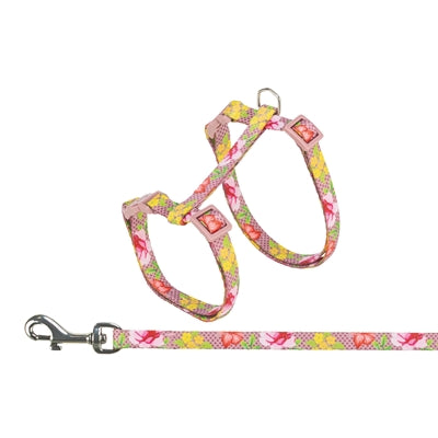 Trixie harnais pour chat avec laisse motif floral assorti