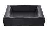 Housse de panier pour chien en cuir artificiel Bia bed noir