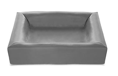 Housse de panier pour chien en cuir artificiel Bia bed gris