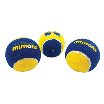 Minion s squeaky tennisballen met piep geel blauw