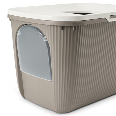 Savic kattenbak ease-in wit mokka