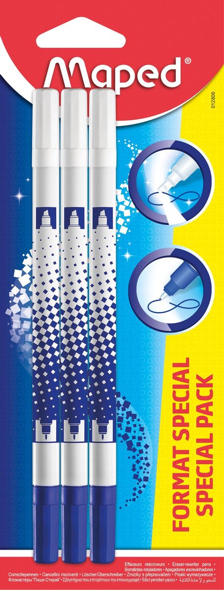 Gomme à encre Maped Office sur carte blister x 6