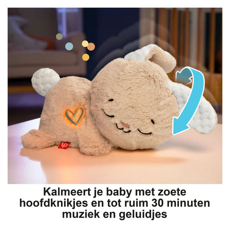 Lapin apaisant Fisher-Price - peluche avec musique, lumières et mouvement