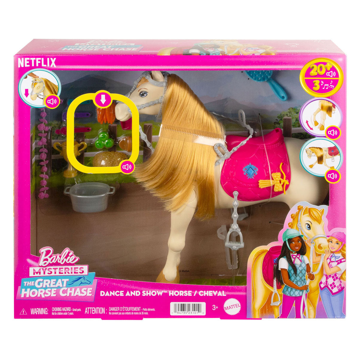 Barbie mystères, la grande chasse au cheval, la danse et le spectacle du cheval