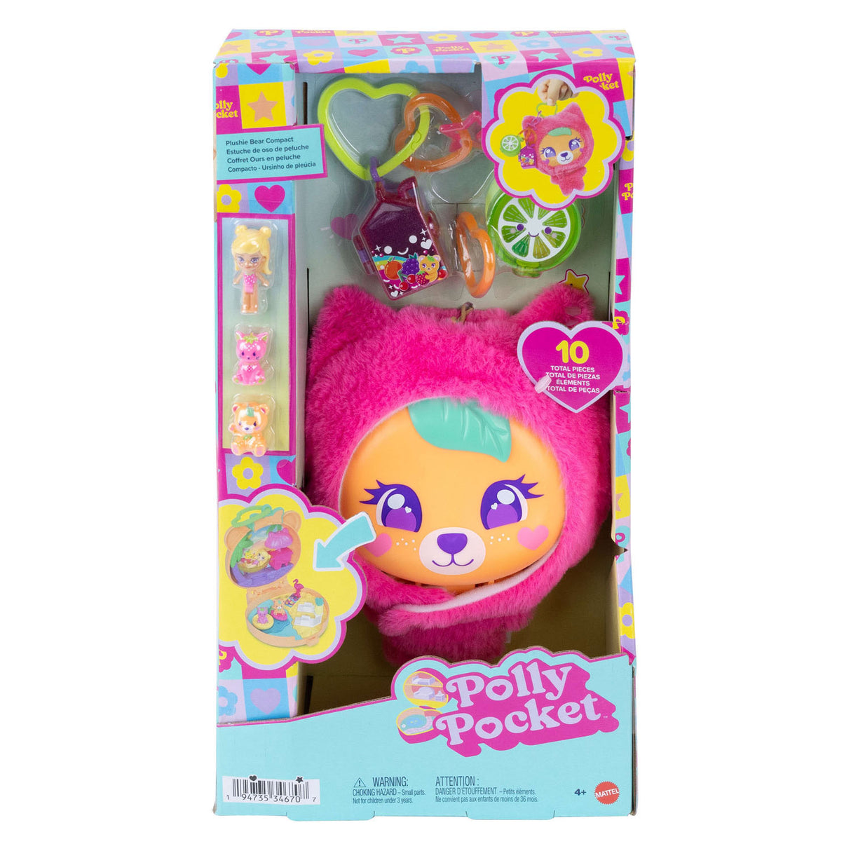 Ensemble de jeu compact ours en peluche Polly Pocket