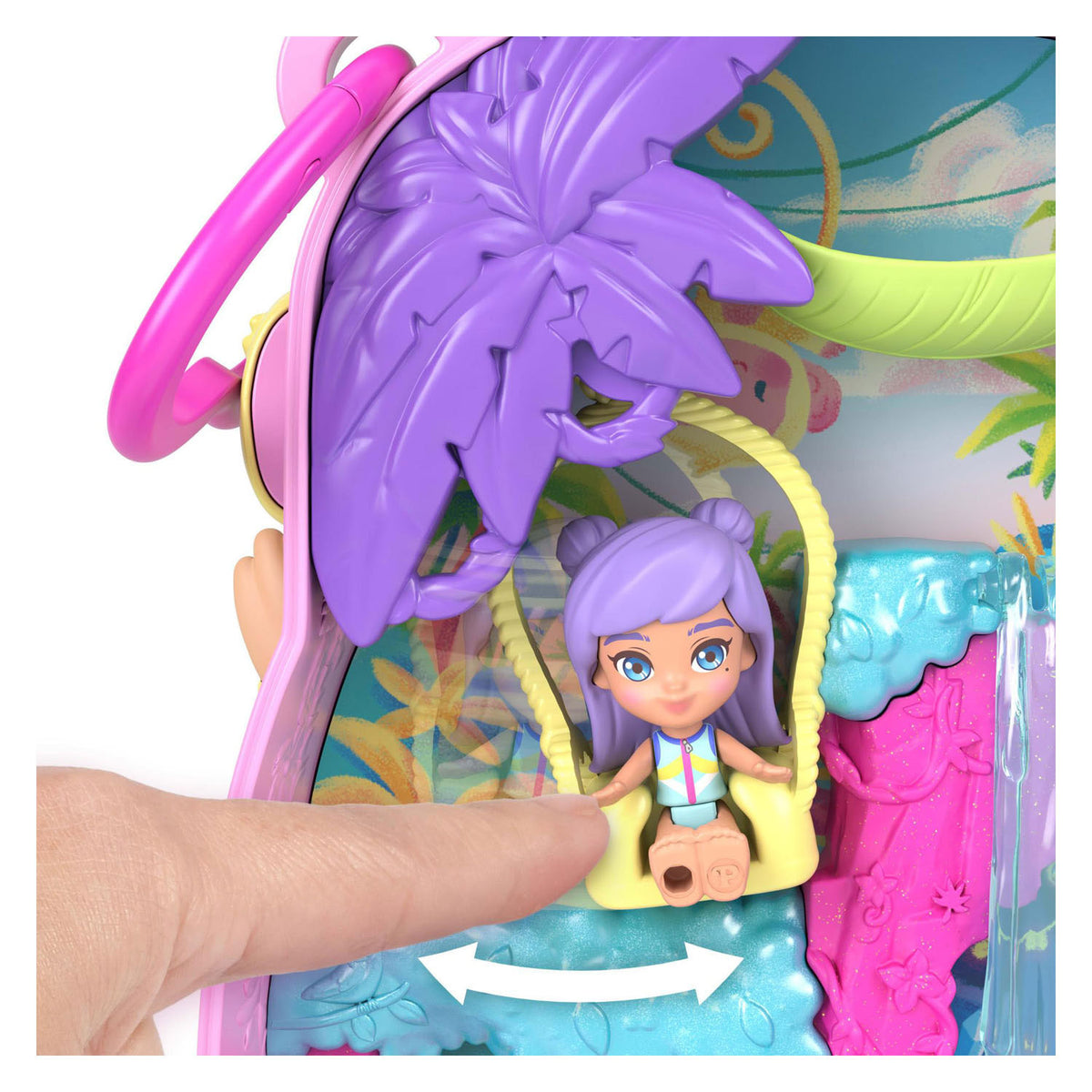Ensemble de jeu compact Polly Pocket, ananas et singe