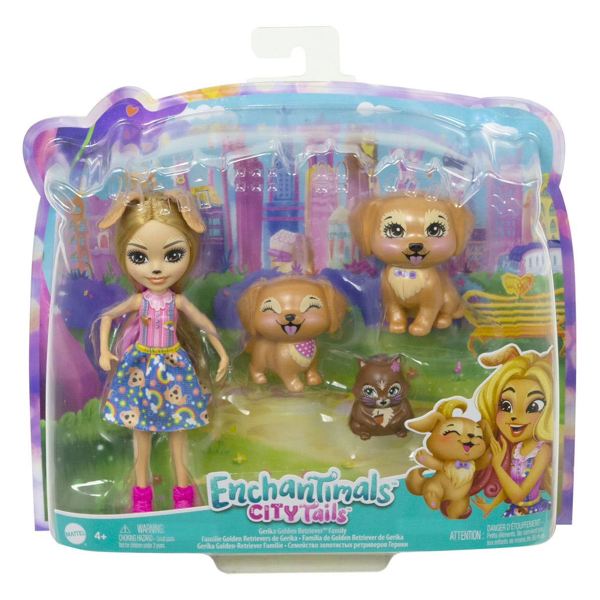 Mattel Enchantimals Gerika Golden Retriever Family