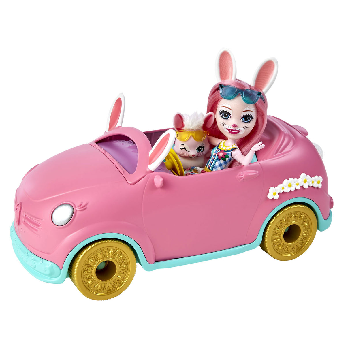 Mattel Enerchalimals Rabbit z pojazdem