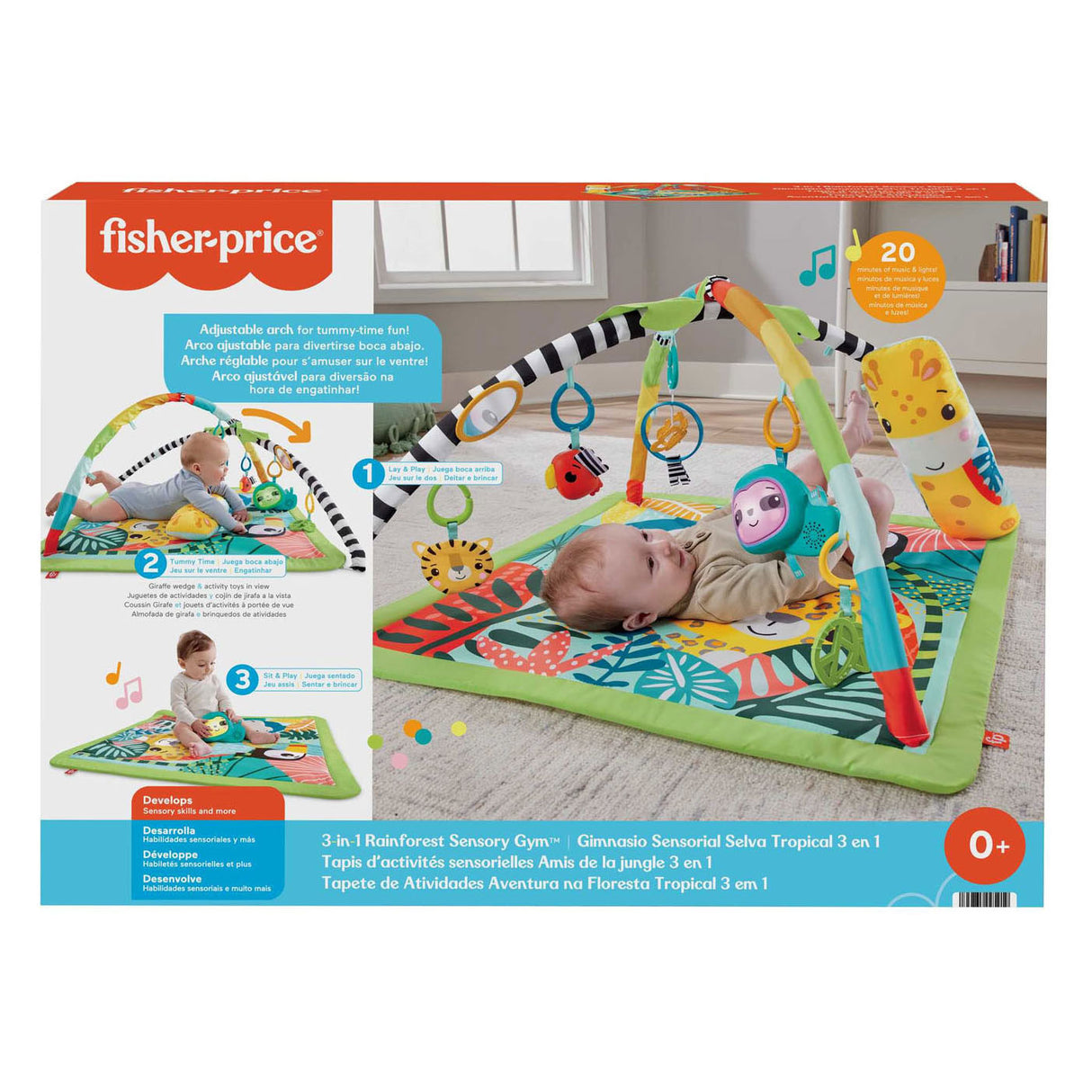 Fisher price rainforest babyspeelmat, 3in1