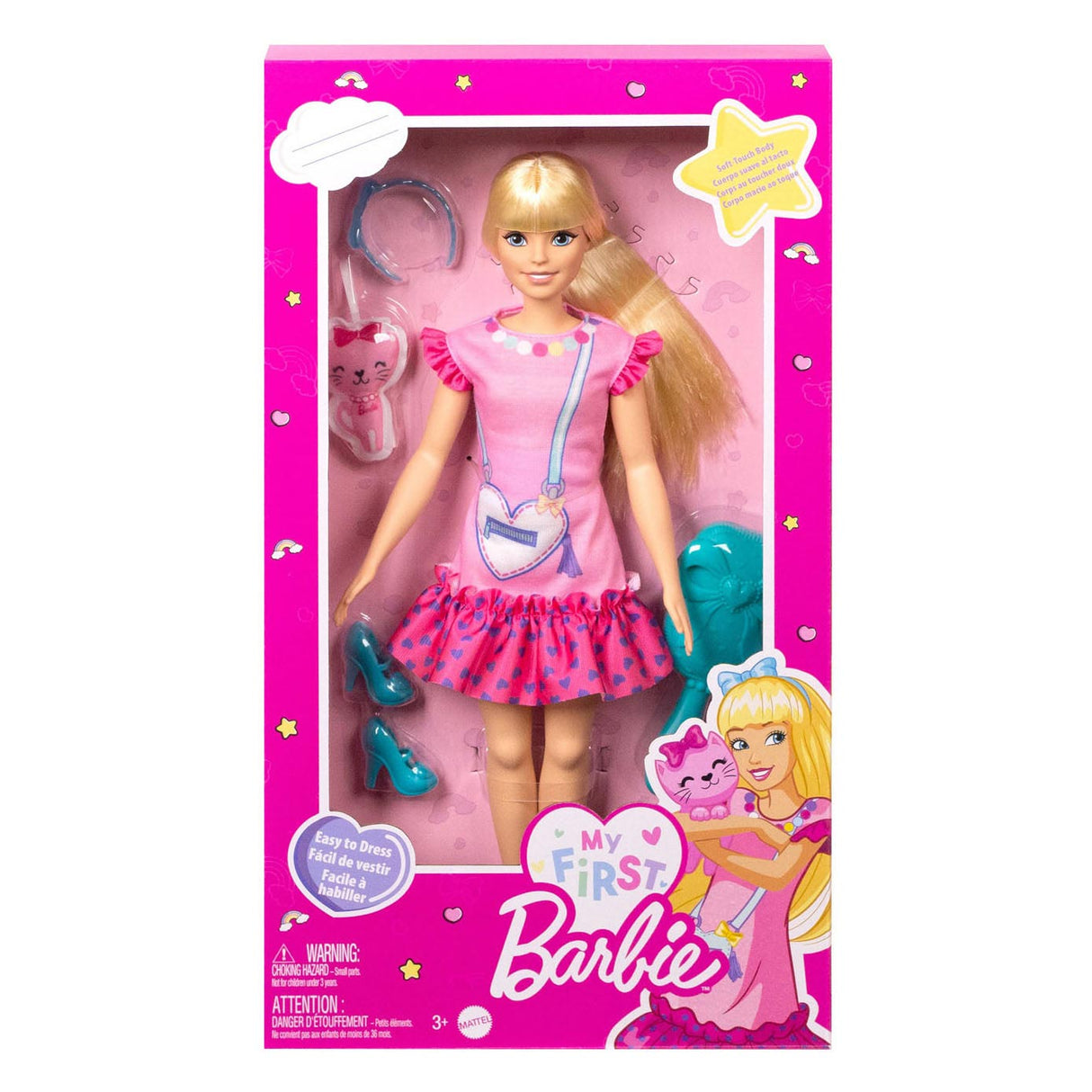 Mattel min första blondin med kattunge