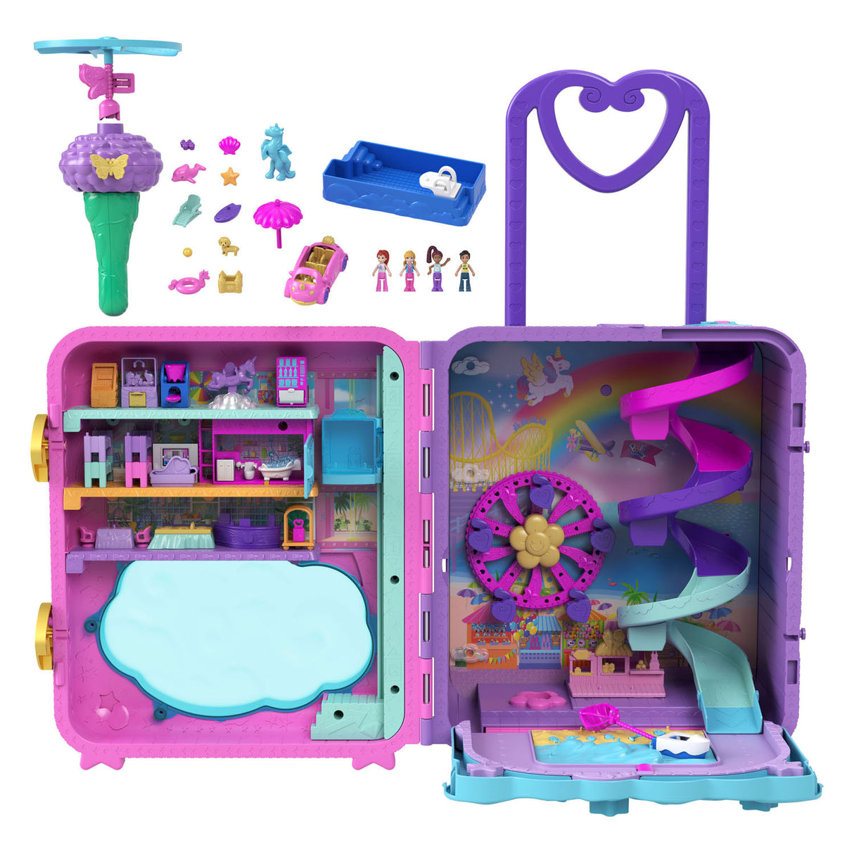 Mattel Polly Pocket Pollyville Resort Rolkoffer Play Set