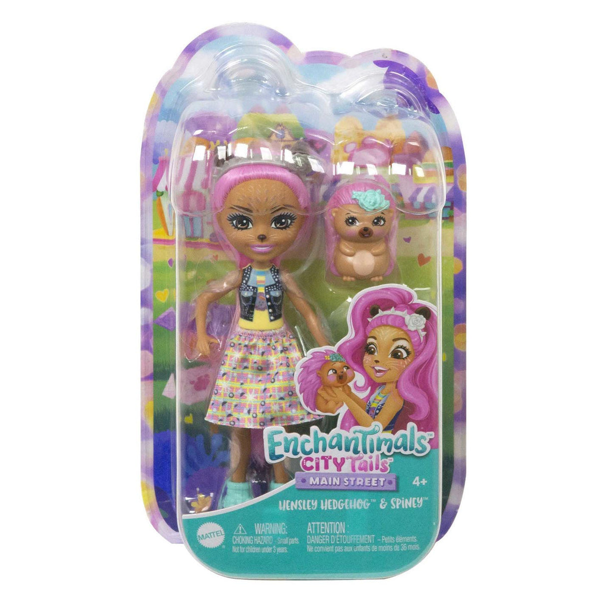 Mattel Enchantimals City Tails Pop Hensley Egel and Spiney