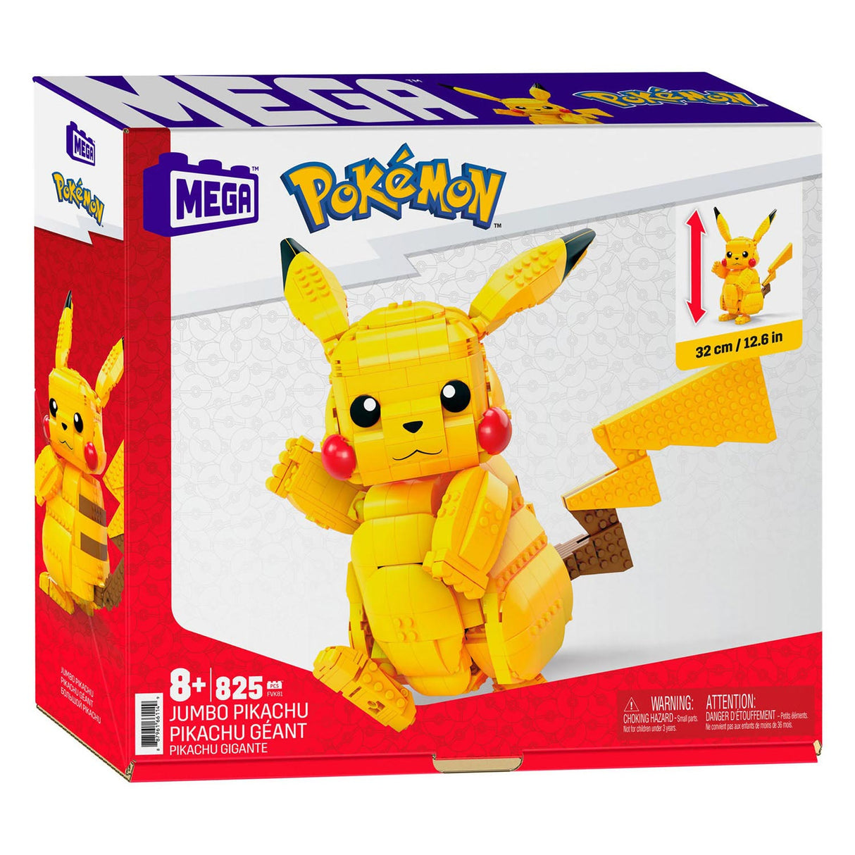 Mattel Mega Construux Bouwset Pokemon Pikachu, 30 cm