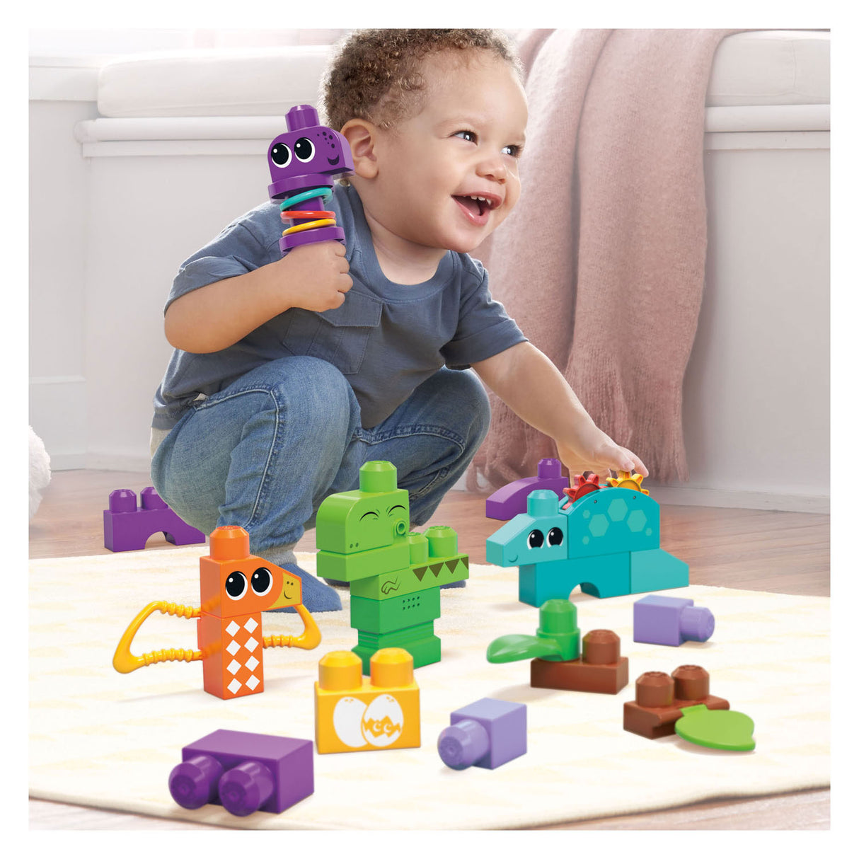 Mega Bloks Squeak N Chomps Dino's Construction Set, 24DLG.