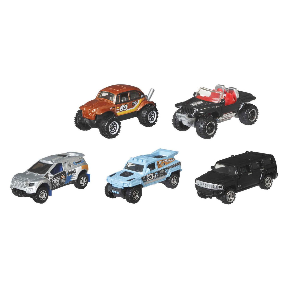 Matchbox Set met 5 auto's